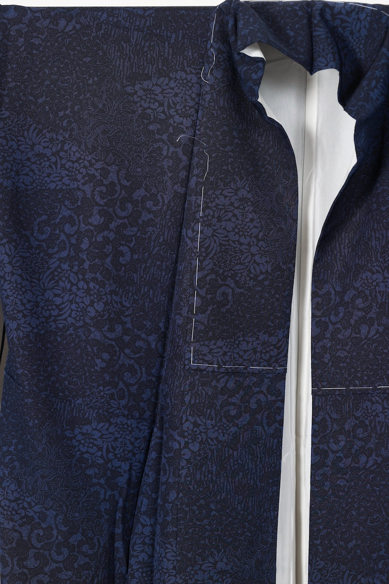 Komon kimono indigo New, unused item /R607