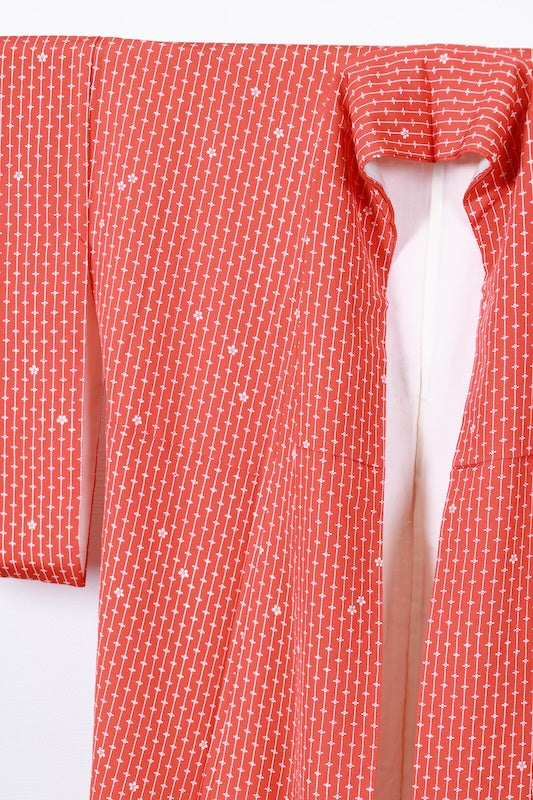 Japanese kimono used <Komon> Msize silk 100% /T111