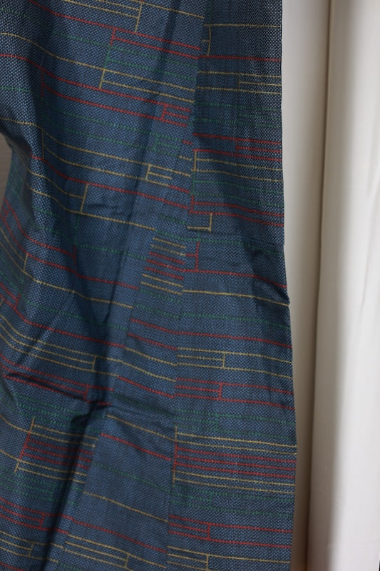 Japanese kimono used <Tsumugi> Msize silk 100% /T132