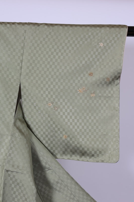 Japanease kimono used(Houmongi) M-size 100% silk /A498