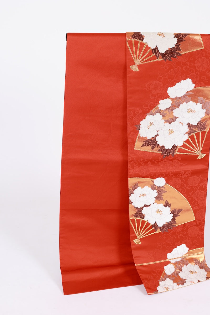 Japanese used sash belt (Fukuro-obi) 100% silk /B1168