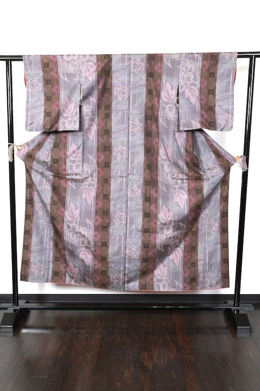 Japanese kimono used <houmongi> Msize silk 100% /T116
