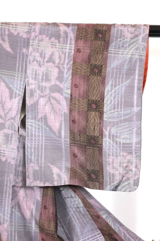Japanese kimono used <houmongi> Msize silk 100% /T116