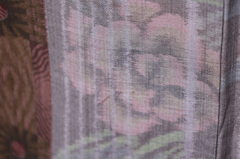 Japanese kimono used <houmongi> Msize silk 100% /T116