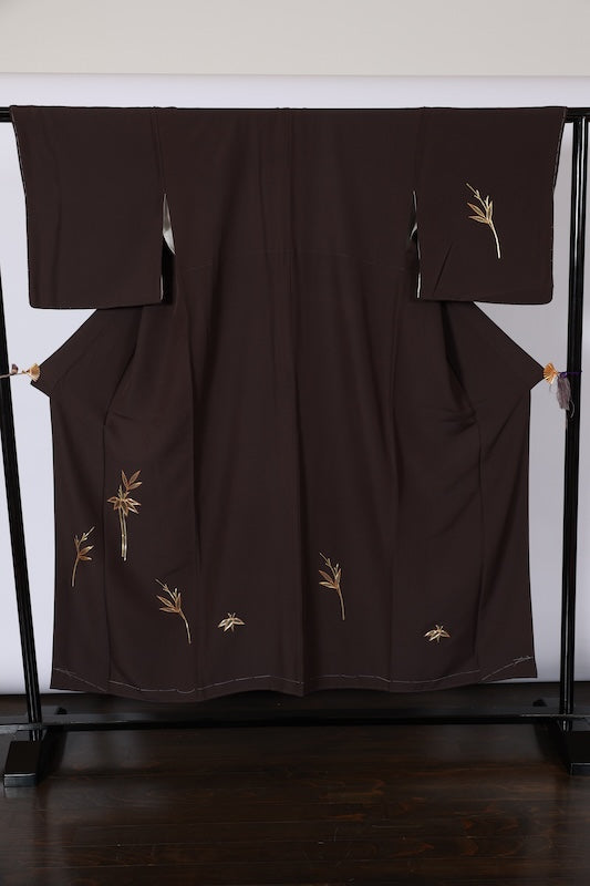 Japanease kimono used(Houmongi) M-size 100% silk /A493