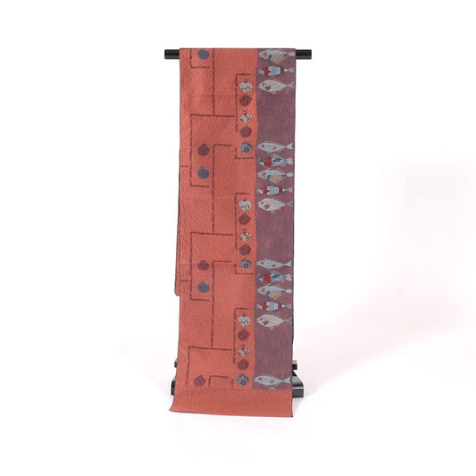 kimono sash belt (Nagoya-obi) 100% silk / C36