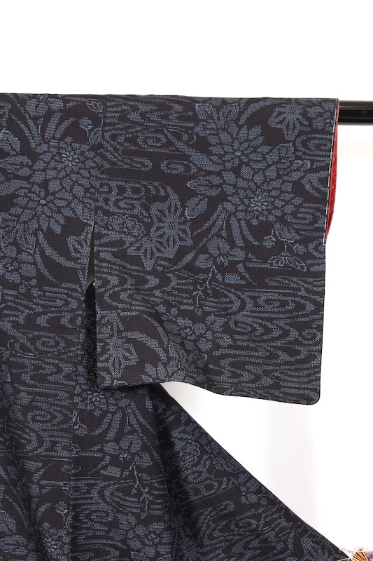 Japanese kimono used <houmongi> Msize silk 100% /T118