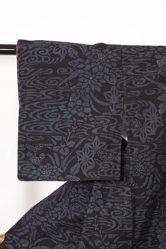 Japanese kimono used <houmongi> Msize silk 100% /T118