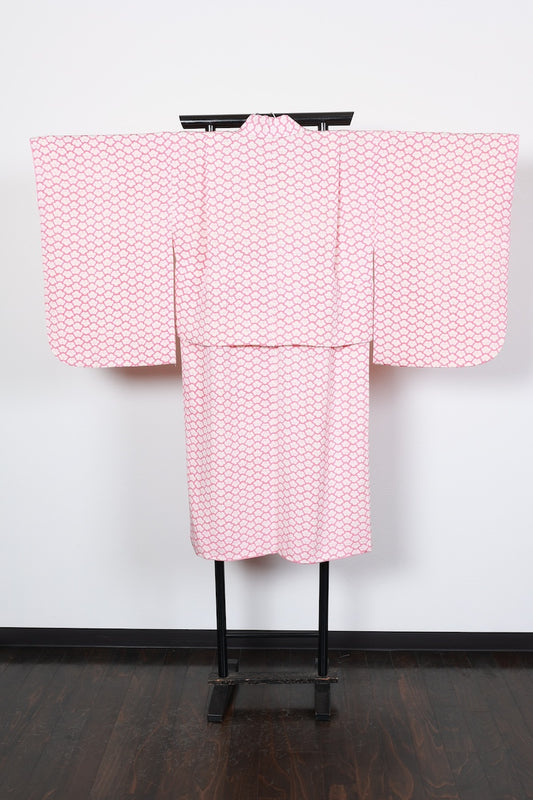 Kids girl Japanese kimono used <Yotsumi> silk 100% /B42