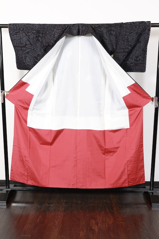 Japanese kimono used <houmongi> Msize silk 100% /T118