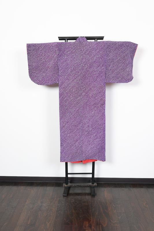 Kids girl Japanese kimono used <Yotsumi> silk 100% /B39