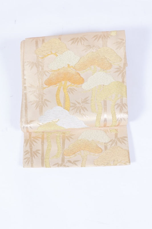 Japanese used sash belt (Fukuro-obi) 100% silk /B1159