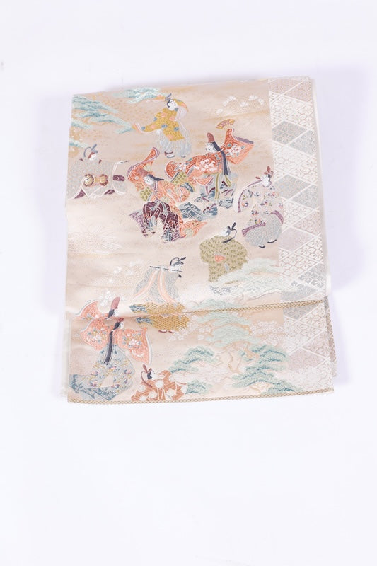 Japanese used sash belt (hukuro-obi) 100% silk /B1158