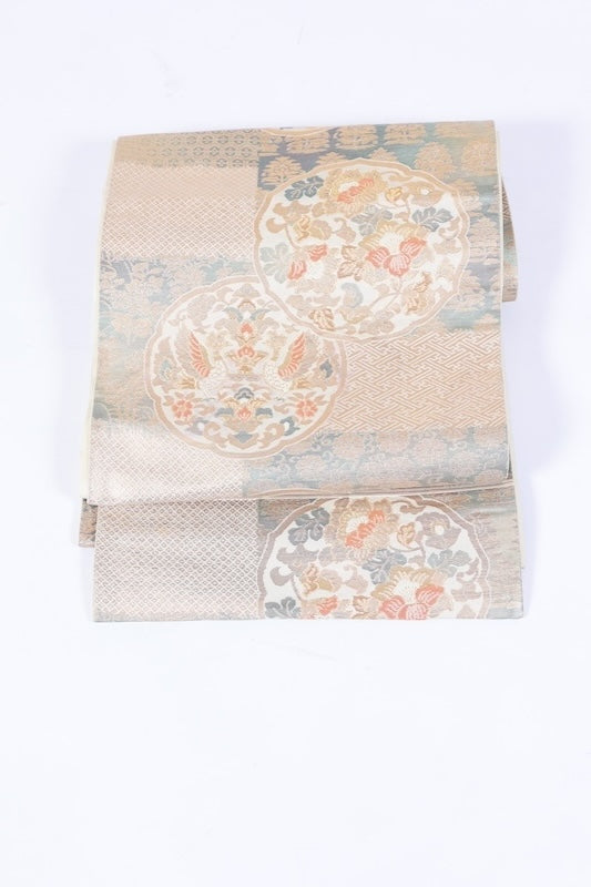 Japanese used sash belt (hukuro-obi) 100% silk /B1157