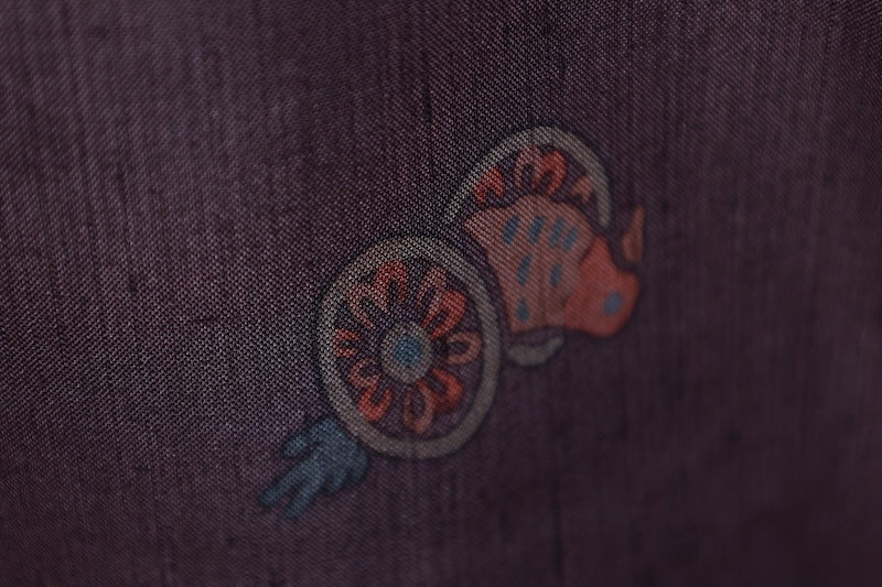 Japanese kimono used <Tsumigi> Msize silk 100% /T123
