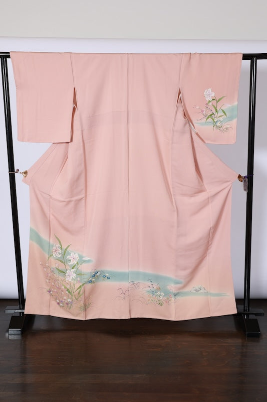 Japanease kimono New(Houmongi) L-size 100% silk /A502