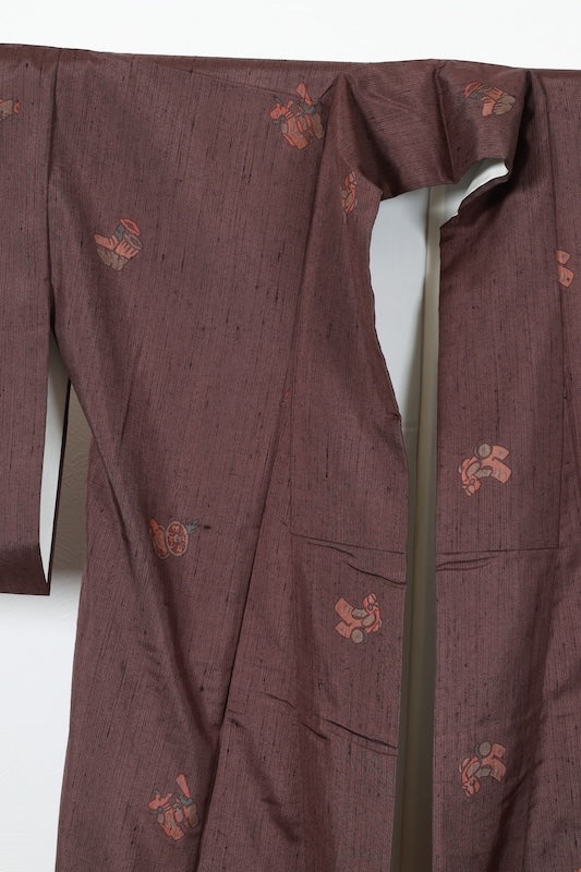 Japanese kimono used <Tsumigi> Msize silk 100% /T123