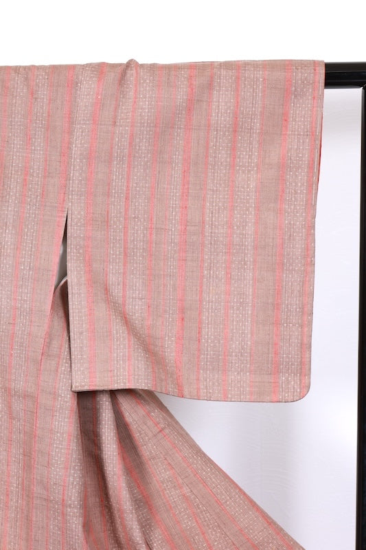 Japanese kimono used <Tsumugi> Msize silk 100% /T125