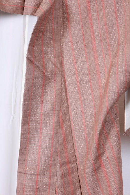 Japanese kimono used <Tsumugi> Msize silk 100% /T125