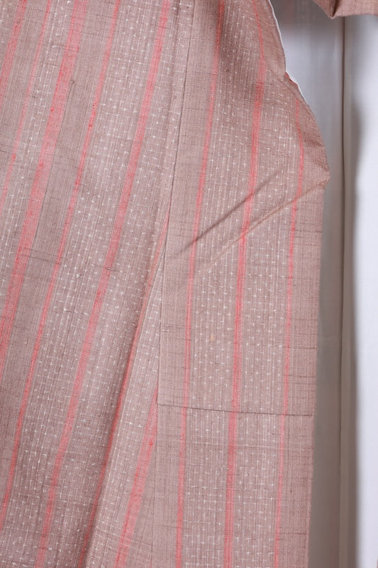 Japanese kimono used <Tsumugi> Msize silk 100% /T125