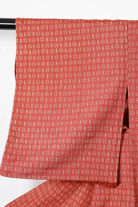 Japanese kimono used <Tsumugi> Msize silk 100% /T127