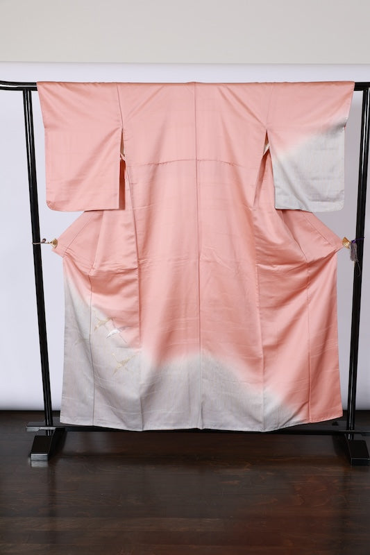 Japanease kimono used(Houmongi) L-size 100% silk /A503