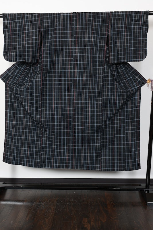 Japanese kimono used <Komon> Ssize silk wool /T135