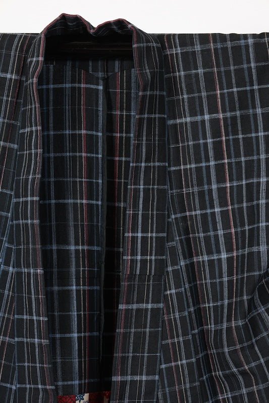 Japanese kimono used <Komon> Ssize silk wool /T135
