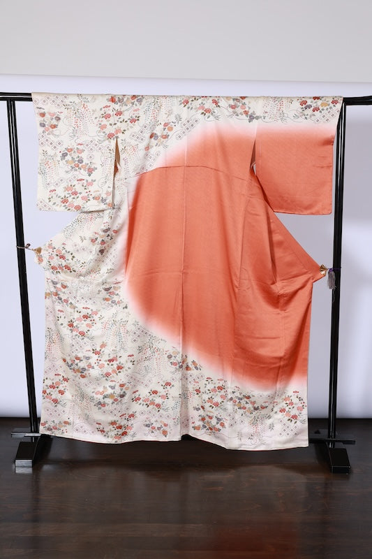 Japanease kimono new(Houmongi) M-size 100% silk /A480