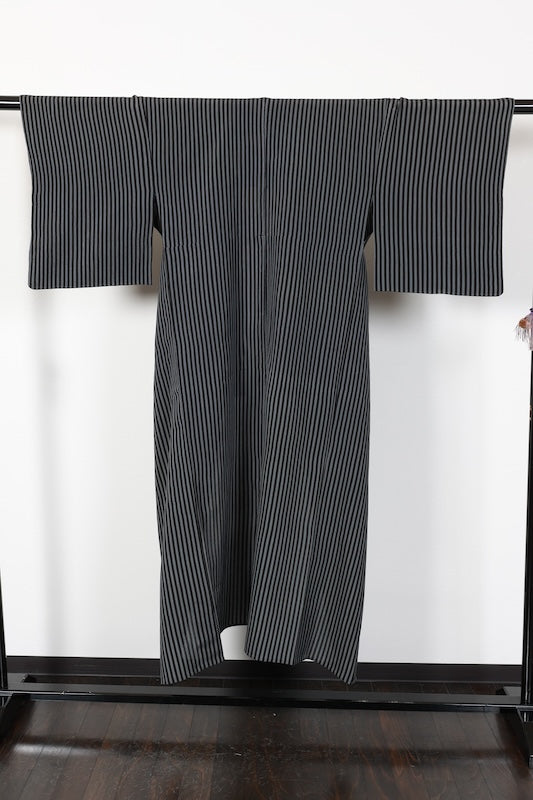 Japanese kimono used <Komon> Ssize polyester washable /T137