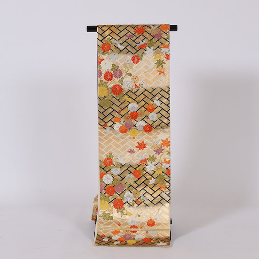 kimono sash belt (Hukuro-obi) 100% silk / C55
