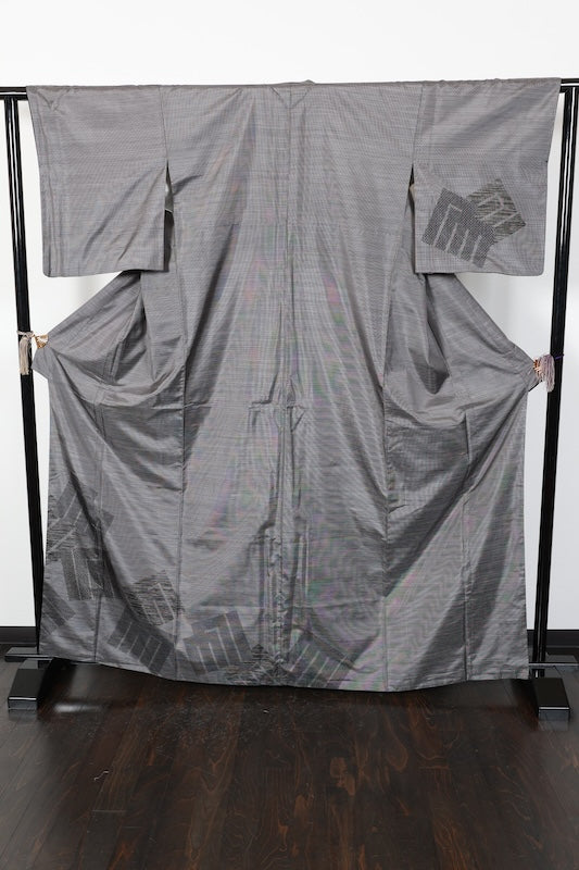 Japanese kimono used <Tsukesage> Lsize silk 100% /T138