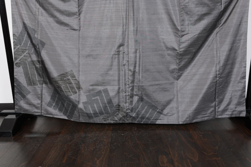 Japanese kimono used <Tsukesage> Lsize silk 100% /T138