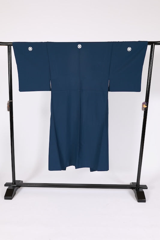 Men's Japanese kimono,haori,nagazyuban used M-size polyester /B1182