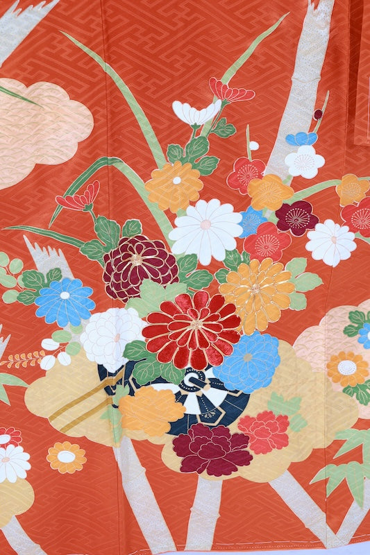 used Long-sleeved kimono (Furisode)/A031