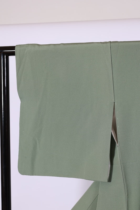 Used kimono (Irotomesode) L-size 100% silk / A484