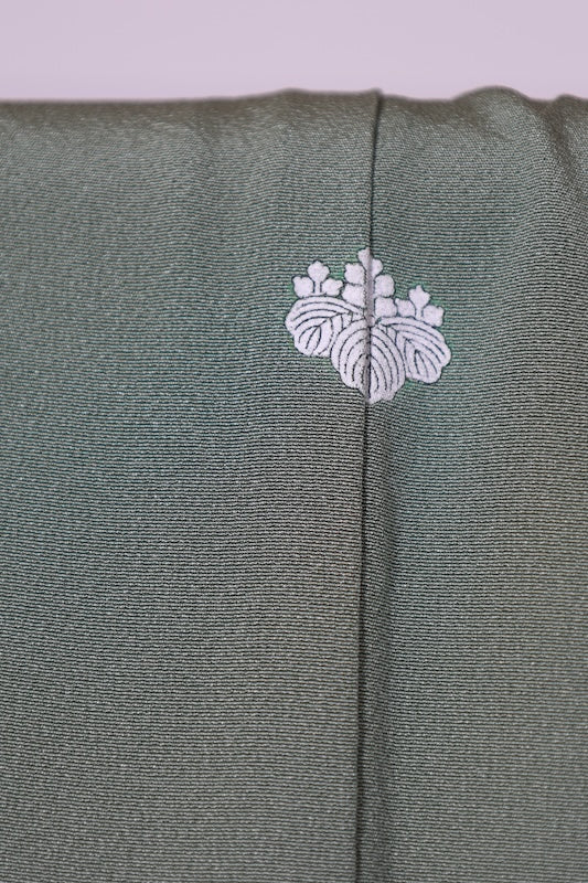 Used kimono (Irotomesode) L-size 100% silk / A484