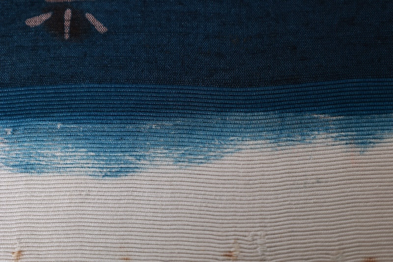 Japanese kimono used <Tsumugi> Msize silk 100% /T145