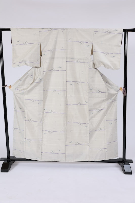 New Japanese kimono (tsumugi) L Size 100%silk/A037