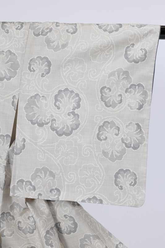 New Japanese kimono (tsumugi) L Size 100%silk/A037