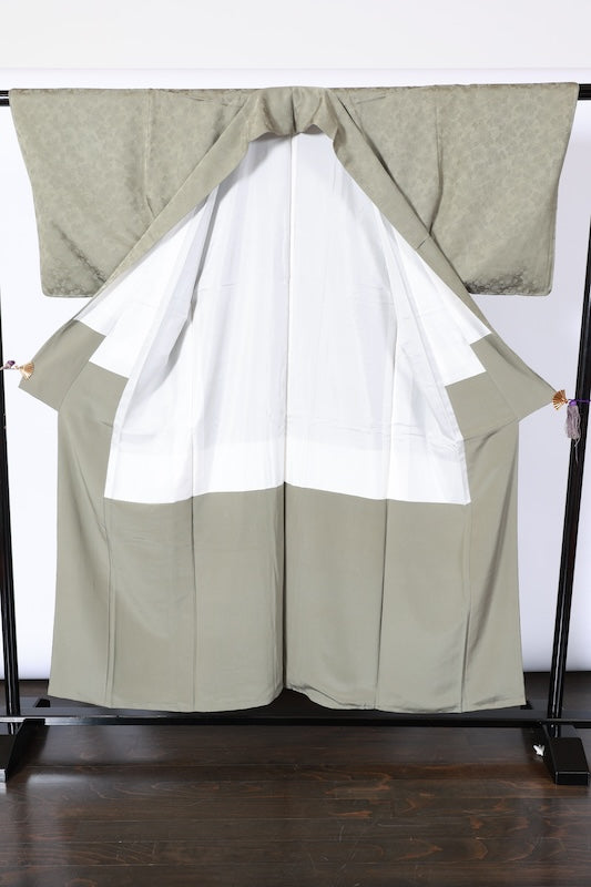 Japanese kimono iromuji <M>-size 100% silk/A475
