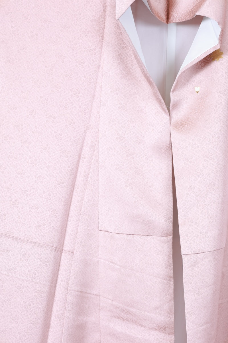 Houmongi kimono pink gold pre-owned /R616