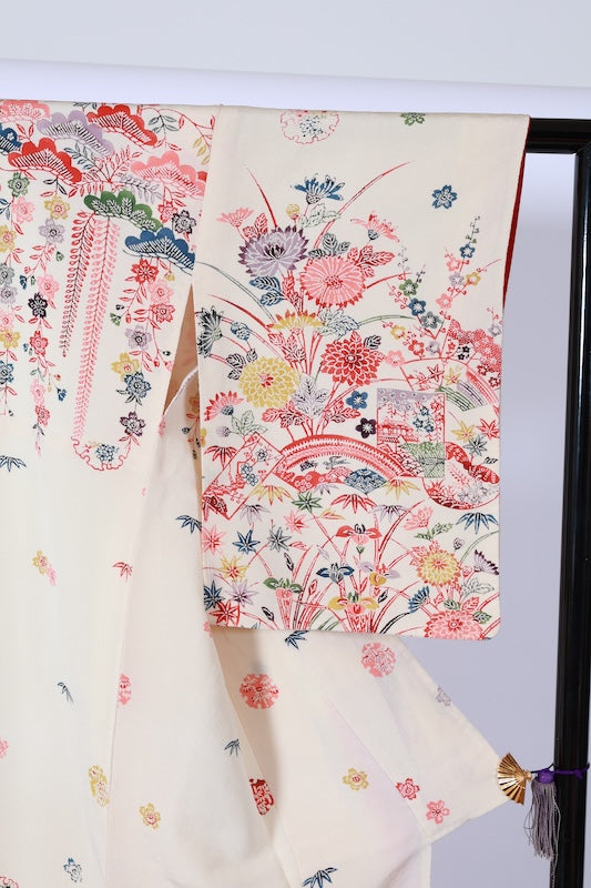 Japanease kimono new(Houmongi) M-size 100% silk /A489