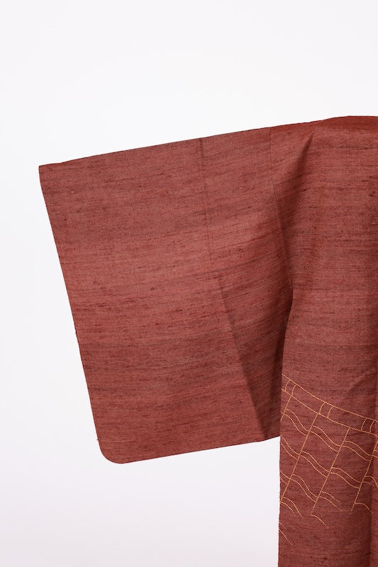 Japanese kimono Coat (Michiyuki) M-size 100% silk / B1196