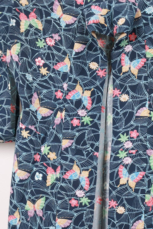 Japanese kimono used <Komon> Ssize silk 100% /T153