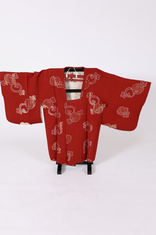 Japanese kimono Coat (Michiyuki) -size 100% silk / B1194