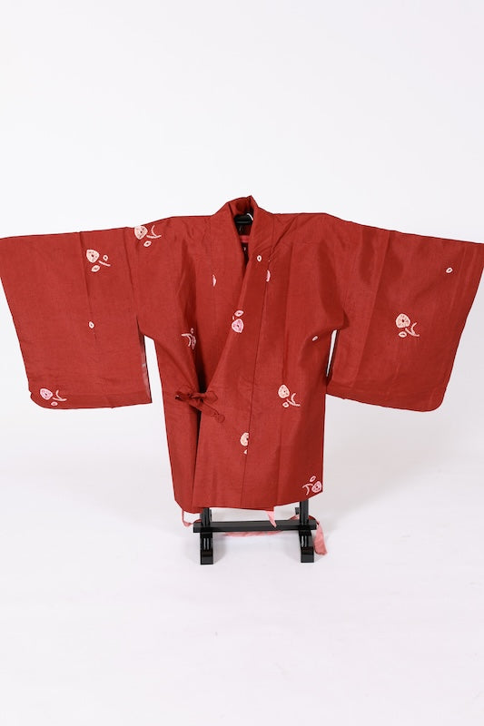 Japanese kimono Coat (Dotyugi) M-size 100% silk / B1187