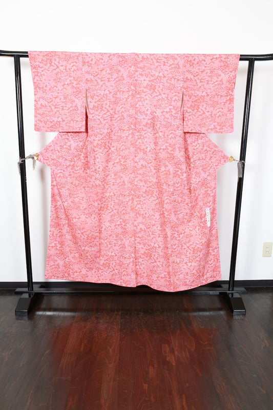 Edokomon kimono pink white Rokutani Kikuo pre-owned /AZ125