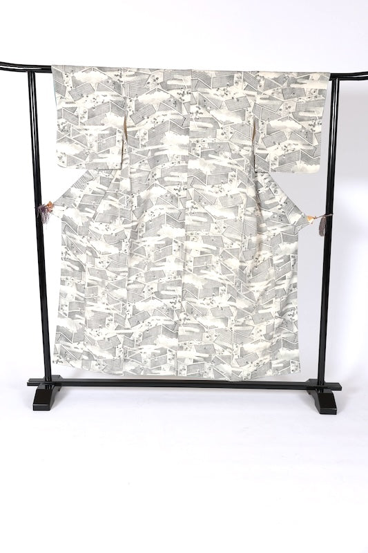 Japanese kimono used <Komon> Msize silk 100% /B1193