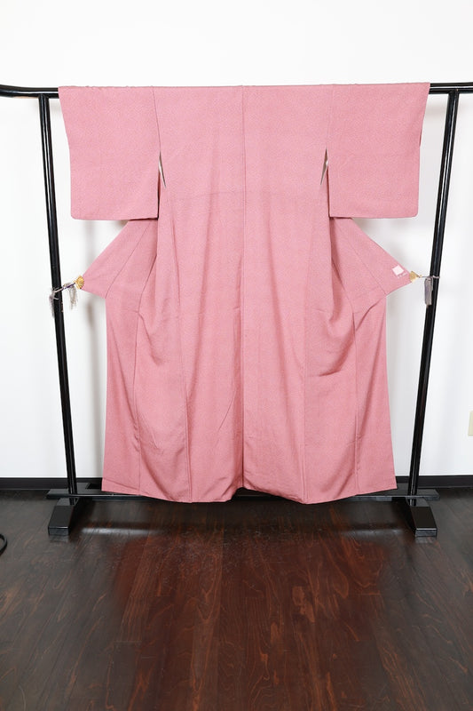 Iromuzi kimono red plum color white pre-owned /AZ131